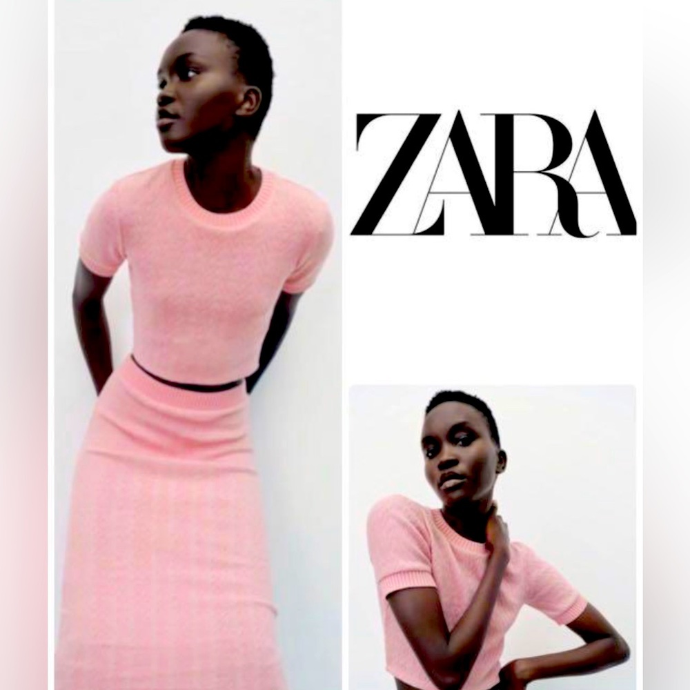 NWT ! 😍 ZARA UK 🇬🇧 Knit Crop Top 🎀 Size S